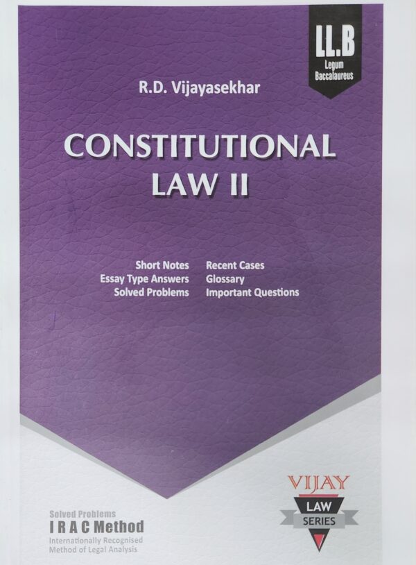 BUY CONSTITUIONAL LAW -II BY VIJAY LAW SERIES