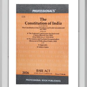BUY CONSTITUTION OF INDIA BARE ACT | CONSTITUTION LAW BARE ACT PROFESSIONAL | LAETST EDITION 2026 | WITH SHORT COMMENTS | PROFESSIONAL BOOK PUBLISHERS |