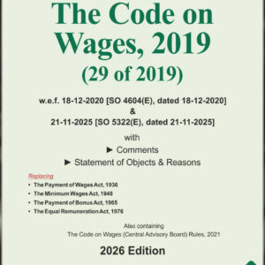 Buy THE CODE ON WAGES 2019 NEW | BHARAT LAW HOUSE | 2026 | WITH COMMENTS | BEST BARE ACT | LATEST EDITION | 29 0F 2019 |