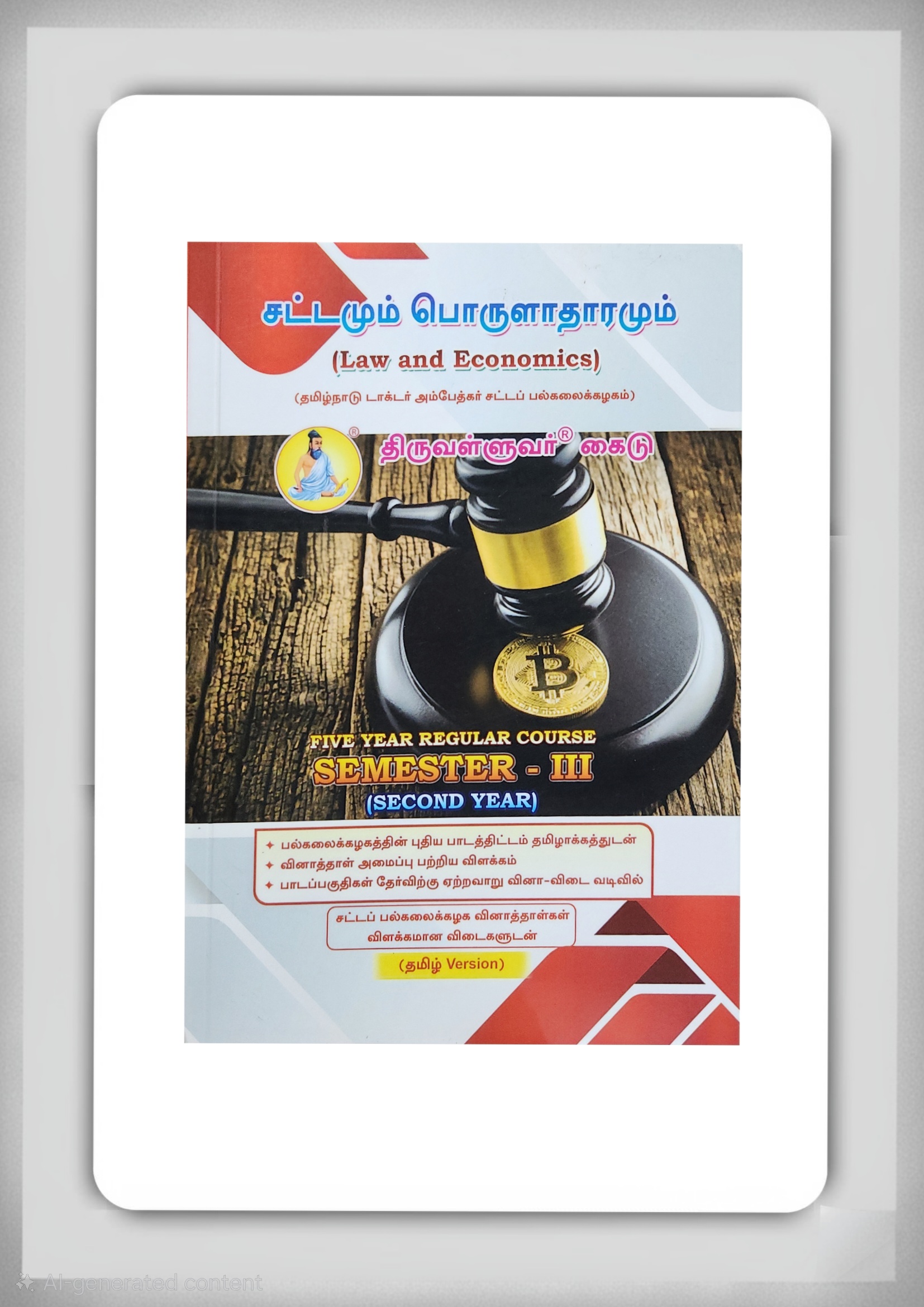 BUY LAW AND ECONOMICS TAMIL THIRUVALLUVAR | சட்டம் மற்றும் பொருளாதாரம் திருவள்ளுவர் | Latest Edition | 2025 | THIRUVALLUVAR GUIDE | BEST TAMIL GUIDE | BEST GUIDE FOR BL LLB STUDENTS | BUY LAW AND ECONOMICS TAMIL THIRUVALLUVAR | சட்டம் மற்றும் பொருளாதாரம் திருவள்ளுவர் | Latest Edition | 2025 | THIRUVALLUVAR GUIDE | BEST TAMIL GUIDE | BEST GUIDE FOR BL LLB STUDENTS |