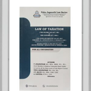 BUY LAW OF TAXATION USHA | 2025 | LATEST EDITION | BEST GUIDE FOR BL LLB STUDENTS | USHA JAGANATHAN LAW SERIES