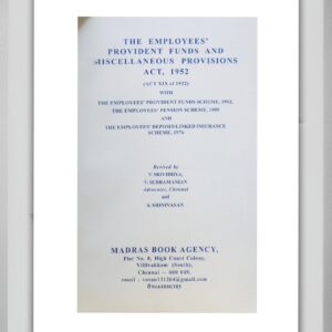 BUY THE EMPLOYEES PROVIDENT FUNDS AND MISCELLANEOUS PROVISIONS ACT | 1952| MADRAS BOOK AGENCY | 2025 |
