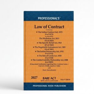 BUY LAW OF CONTRACT PROFESSIONAL BARE ACT | 2027 | PROFESSIONAL LAW PUBLICATION | BEST BOOK FOR LAW PROFESSIONAL AND STUDENTS |